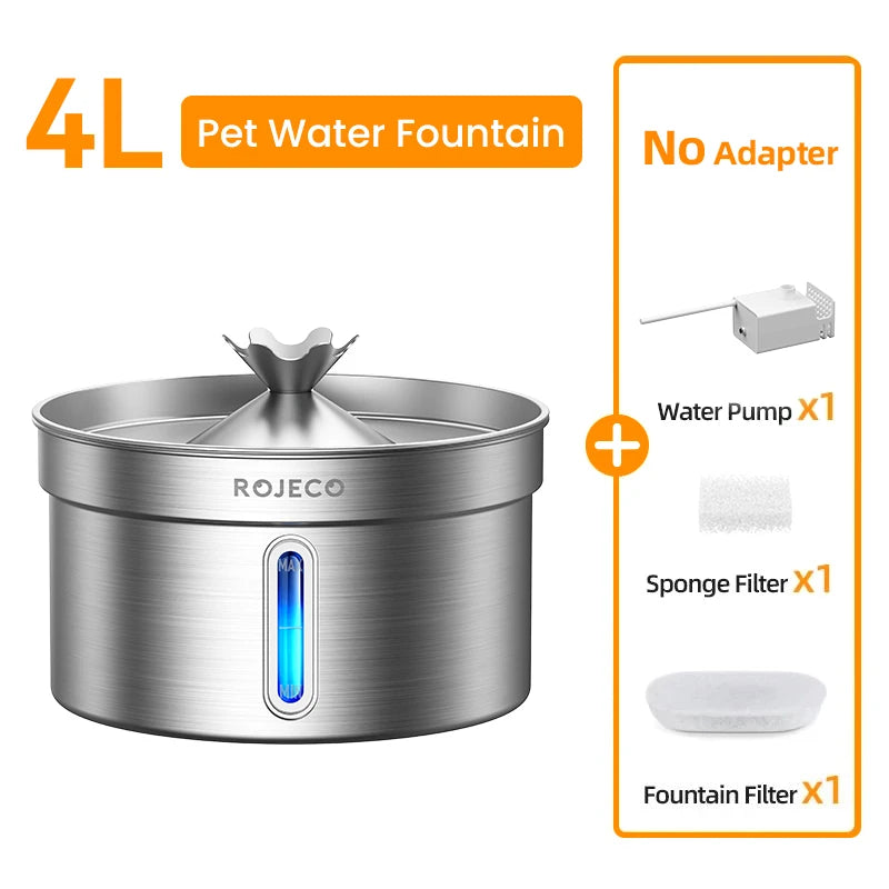 HappyPaws - Stainless Steel Pet Water Fountain